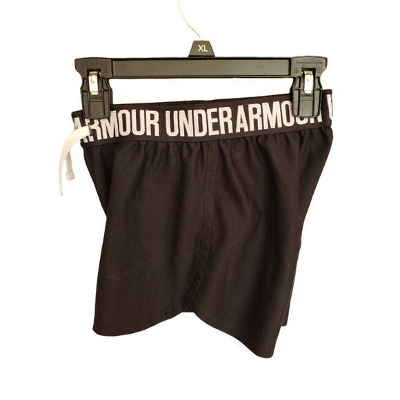 Under Armour Girls Play Up Black UA Shorts Small NWOT - Picture 4 of 7